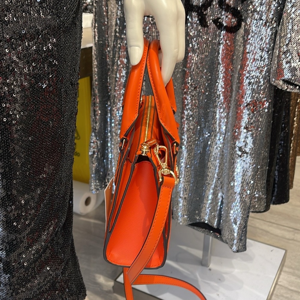 MICHAEL KORS
Sheila Small Faux Saffiano Leather Satchel
Poppy 
NWT - Picture 3 of 16